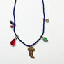 Collage Necklace: Navy Blue (12-7)