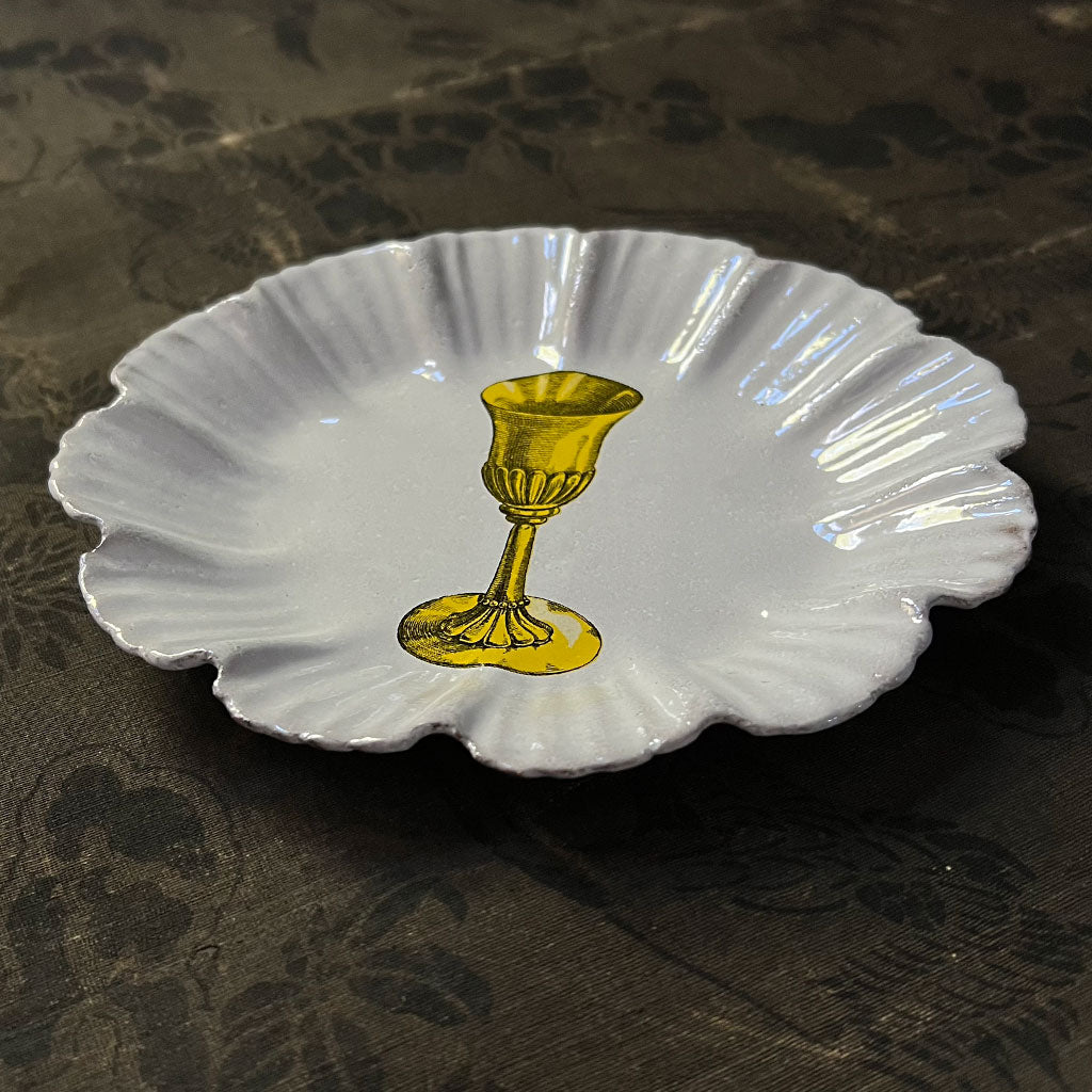 Astier de Villatte x John Derian Gold Cup Plate – PATCH NYC Astier de Villatte x John Derian Gold Cup Plate – PATCH NYC
