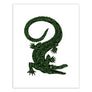 Don Carney Crocodile Vibrant Green Art Print