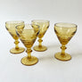 Vintage Cordial Glasses Amber (Set of 4)