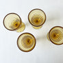 Vintage Cordial Glasses Amber (Set of 4)
