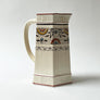 Vintage Transferware Ceramic Pitcher with Lid