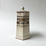 Vintage Transferware Ceramic Pitcher with Lid