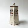Vintage Transferware Ceramic Pitcher with Lid