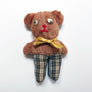 Vintage Bear in Plaid Pants Plush Figure