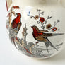Vintage Aesthetic Movement Ceramic Pitcher with Two Birds in a Landscape