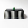 Polished Lucite Keepsake Box: Black, Cream, Green Large
