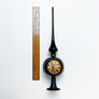Black Spire with Gold Reflector Glass Tree Topper