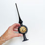 Black Spire with Gold Reflector Glass Tree Topper