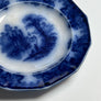 Antique Flow Blue Coburg Plate by John Edwards Made in England