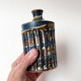 Vintage Swirl Glaze Blue & Brown Vase