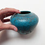 Vintage Teal Blue Studio Pottery Vase