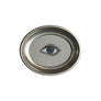 Don Carney Blue Left Eye Art Print in Silver Oval Frame
