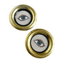 Don Carney Pair of Blue Eyes - Art Prints in Vintage Gold Tone Circle Frames
