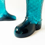 Vintage Glass Boot Decanters with Stoppers Made in Italy (Set of 2)