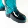 Vintage Glass Boot Decanters with Stoppers Made in Italy (Set of 2)