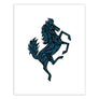 Don Carney Wild Horse Cobalt Art Print