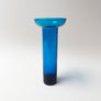 Vintage Midcentury Blue Glass Cylinder Vase