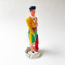 Vintage Figural Matador Painted Glass Liquor Bottle Made in Spain
