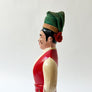 Vintage Figural Painted Glass Liquor Bottle