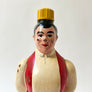 Vintage Figural Painted Glass Liquor Bottle