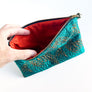 PATCH NYC Sparkle Brocade Bag: Gold & Teal