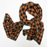 Rust & Black Check Flannel Scarf