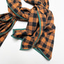 Rust & Black Check Flannel Scarf