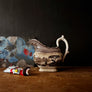 Vintage Brown Transferware Verona Small Ceramic Pitcher by C. Phillips Made in England