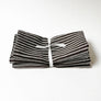 Chocolate Brown Stripe Linen Napkins (Set of 4)