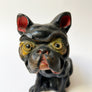Vintage Seated Black Bulldog Decorative Object
