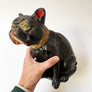 Vintage Seated Black Bulldog Decorative Object
