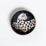 Waylande Gregory Small Bowl with Leopard & Gold Dots Matte Black