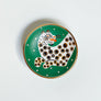 Waylande Gregory Small Bowl with Leopard & Gold Dots Green