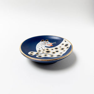Waylande Gregory Small Bowl with Leopard Navy
