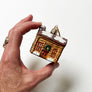 Cozy Cabin Glass Ornament