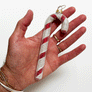 Glitter Candy Cane Glass Ornament