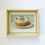 Ginger Cake Original Lithograph in Vintage Frame
