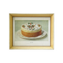 Ginger Cake Original Lithograph in Vintage Frame