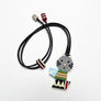 Multi-Color Polished Lucite Necklace: Cat