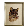 Original Cat Needlework in Vintage Silver Tone Frame