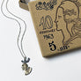 French Centime & Wreath Silhouette Necklace