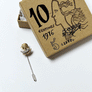 Centime & Wreath Stick Pin by Rachel Eardley