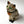Vintage Chalkware Green Eyed Cat Figurine
