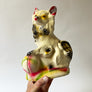 Vintage Chalkware Dog with a Ball