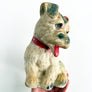 Vintage Chalkware Seated Puppy Figurine