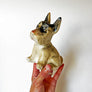Vintage Chalkware Seated Scottie Dog Figurine