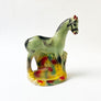 Vintage Chalkware Green Horse