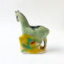 Vintage Chalkware Green Horse