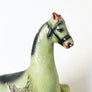 Vintage Chalkware Green Horse